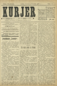 Kurjer / redaktor i wydawca Stanisław Korczak. - R. 3, nr 214 (19 września 1908)