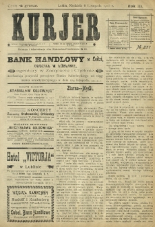 Kurjer / redaktor i wydawca Stanisław Korczak. - R. 3, nr 257 (8 listopada 1908)