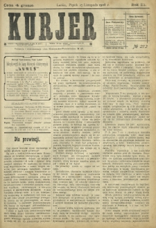 Kurjer / redaktor i wydawca Stanisław Korczak. - R. 3, nr 273 (27 listopada 1908)
