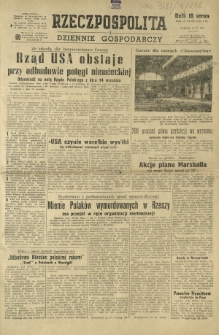 Rzeczpospolita i Dziennik Gospodarczy. R. 4, nr 278 (10 października 1947)