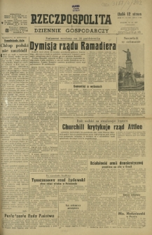 Rzeczpospolita i Dziennik Gospodarczy. R. 4, nr 292 (24 października 1947)