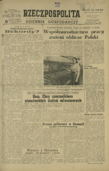 Rzeczpospolita i Dziennik Gospodarczy. R. 4, nr 309 (11 listopada 1947)