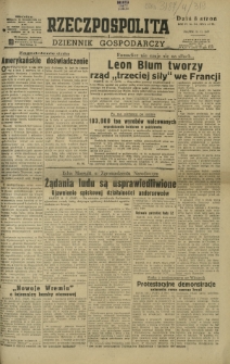 Rzeczpospolita i Dziennik Gospodarczy. R. 4, nr 319 (21 listopada 1947)