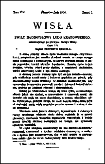 Wisła : miesięcznik gieograficzno-etnograficzny T. 14, z. 1 (stycz./luty 1900)