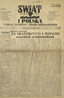 Świat i Polska : tygodnik poświęcony sprawom międzynarodowym R. 1, Nr 6/7 (22/29 grudz. 1946)