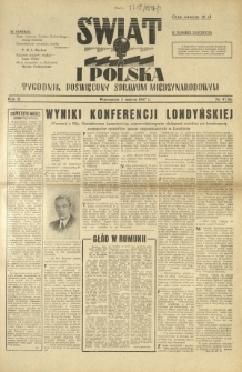 Świat i Polska : tygodnik poświęcony sprawom międzynarodowym R. 2, Nr 9 (1947)