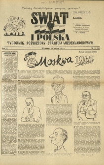 Świat i Polska : tygodnik poświęcony sprawom międzynarodowym R. 2, Nr 11 (1947)