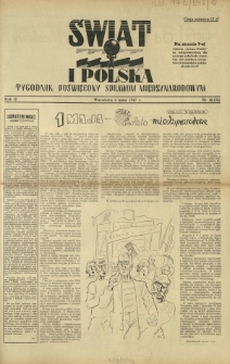 Świat i Polska : tygodnik poświęcony sprawom międzynarodowym R. 2, Nr 18 (1947)