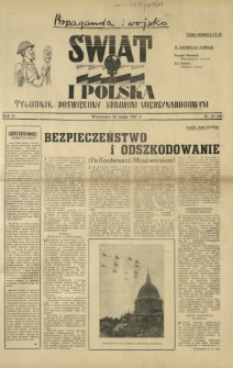 Świat i Polska : tygodnik poświęcony sprawom międzynarodowym R. 2, Nr 21 (1947)