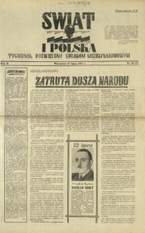 Świat i Polska : tygodnik poświęcony sprawom międzynarodowym R. 2, Nr 30 (1947)