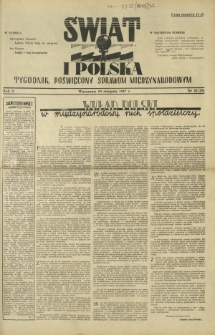 Świat i Polska : tygodnik poświęcony sprawom międzynarodowym R. 2, Nr 32 (1947)