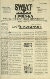 Świat i Polska : tygodnik poświęcony sprawom międzynarodowym R. 2, Nr 34 (1947)