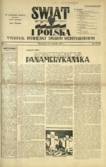 Świat i Polska : tygodnik poświęcony sprawom międzynarodowym R. 2, Nr 38 (1947)