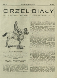 Orzeł Biały : tygodnik, wychodzi na każdą niedzielę. - R. 2, nr 13 (28 marca 1926)
