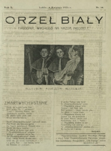 Orzeł Biały : tygodnik, wychodzi na każdą niedzielę. - R. 2, nr 14 (4 kwietnia 1926)