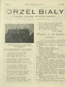 Orzeł Biały : tygodnik, wychodzi na każdą niedzielę. - R. 2, nr 24 (13 czerwca 1926)