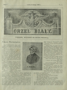 Orzeł Biały : tygodnik, wychodzi na każdą niedzielę. - R. 1, nr 6 (8 lutego 1925)