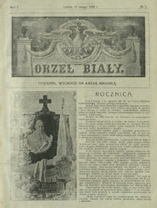 Orzeł Biały : tygodnik, wychodzi na każdą niedzielę. - R. 1, nr 7 (15 lutego 1925)