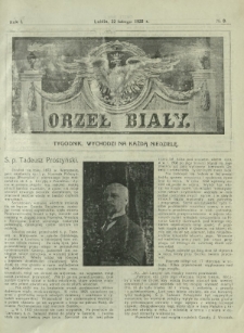 Orzeł Biały : tygodnik, wychodzi na każdą niedzielę. - R. 1, nr 8 (22 lutego 1925)
