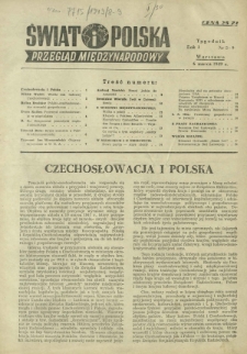 Świat i Polska : przegląd międzynarodowy R. 1, Nr 8/9 (6 marz. 1949)