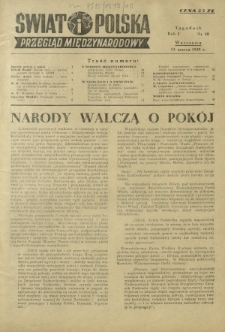 Świat i Polska : przegląd międzynarodowy R. 1, Nr 10 (13 marz. 1949)