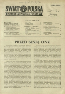 Świat i Polska : przegląd międzynarodowy R. 1, Nr 12 (27 marz. 1949)