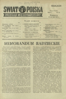 Świat i Polska : przegląd międzynarodowy R. 1, Nr 14 (10 kwiec. 1949)