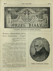 Orzeł Biały : tygodnik, wychodzi na każdą niedzielę. - R. 1, nr 28 (12 lipca 1925)