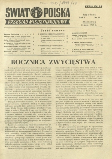 Świat i Polska : przegląd międzynarodowy R. 1, Nr 18 (8 maj 1949)