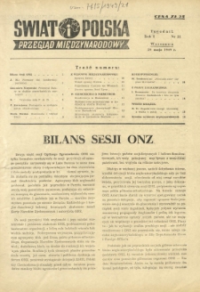 Świat i Polska : przegląd międzynarodowy R. 1, Nr 21 (29 maj 1949)