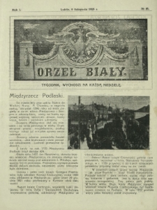 Orzeł Biały : tygodnik, wychodzi na każdą niedzielę. - R. 1, nr 45 (8 listopada 1925)