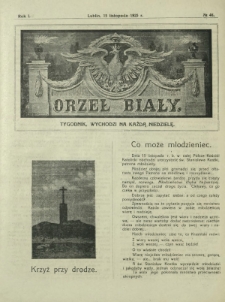 Orzeł Biały : tygodnik, wychodzi na każdą niedzielę. - R. 1, nr 46 (15 listopada 1925)