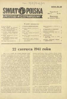 Świat i Polska : przegląd międzynarodowy R. 1, Nr 24 (19 czerw. 1949)