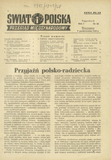 Świat i Polska : przegląd międzynarodowy R. 1, Nr 38 (9 paźdz. 1949)