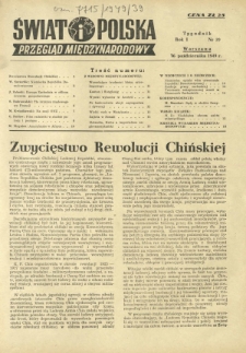 Świat i Polska : przegląd międzynarodowy R. 1, Nr 39 (16 paźdz. 1949)
