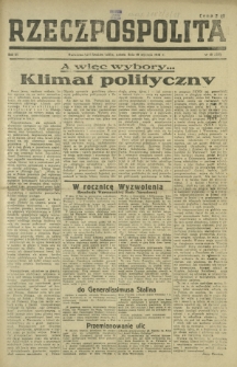 Rzeczpospolita. R. 3, nr 18=513 (19 stycznia 1946)
