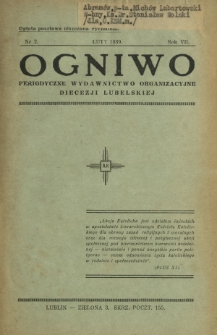Ogniwo : periodyczne wydawnictwo organizacyjne Diecezji Lubelskiej R. 7, Nr 2 (luty 1939)