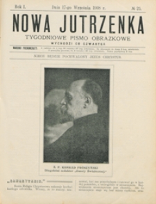 Nowa Jutrzenka : tygodniowe pismo obrazkowe R. 1, nr 25 (17 wrzes. 1908)