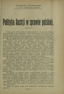 Przegląd Polityczny 1916. Dodatek [2] Polityka Austrji w sprawie polskiej [w marcu 1917]
