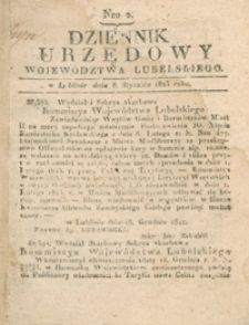 Dziennik Urzędowy Województwa Lubelskiego 1823.01.08. Nr 2 + dod.