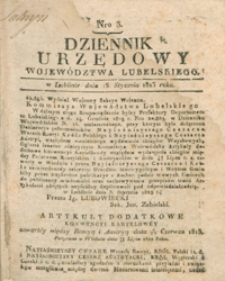 Dziennik Urzędowy Województwa Lubelskiego 1823.01.15. Nr 3 + dod.