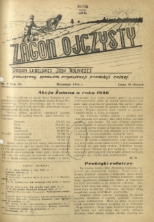 Zagon Ojczysty : organ Lubelskiej Izby Rolniczej poświęcony sprawom organizacji produkcji rolnej R. 3, Nr 9 (wrzesień 1946)
