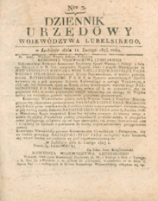 Dziennik Urzędowy Województwa Lubelskiego 1823.02.12. Nr 7 + dod.