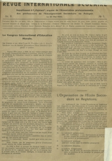Ogniwo : organ informacyjny i sprawozdawczy Związku Zawodowego Nauczycielstwa Polskich Szkół Średnich R. 4, Nr 8/9 (20 maja 1924). Dodatek 3