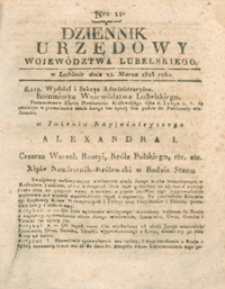 Dziennik Urzędowy Województwa Lubelskiego 1823.05.12. Nr 11 + dod.