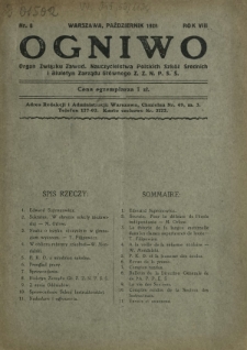 Ogniwo : organ informacyjny i sprawozdawczy Związku Zawodowego Nauczycielstwa Polskich Szkół Średnich i Biuletyn Zarządu Głównego Z.Z.N.P.S.Ś. R. 8, Nr 8 (październik 1928)