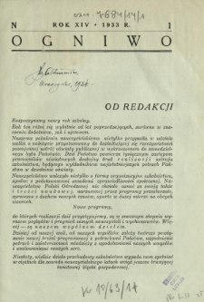 Ogniwo : organ Sekcji Szkolnictwa Średniego Związku Nauczycielstwa Polskiego R. 14, Nr 1 (1 września 1933)