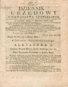 Dziennik Urzędowy Województwa Lubelskiego 1823.04.17. Nr 16 + dod.