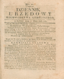 Dziennik Urzędowy Województwa Lubelskiego 1823.05.14. Nr 20 + dod.