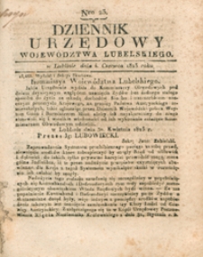 Dziennik Urzędowy Województwa Lubelskiego 1823.06.04. Nr 23 + dod.